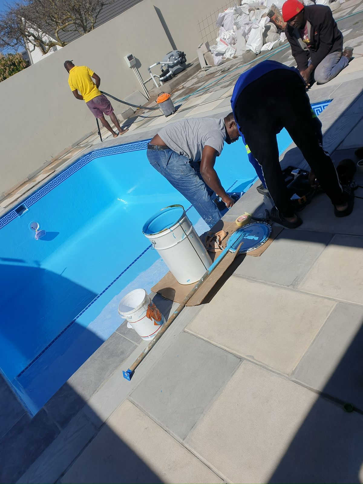 Finished blue marbelite pool resurfacing in Cape Town by Aquatic Pools
