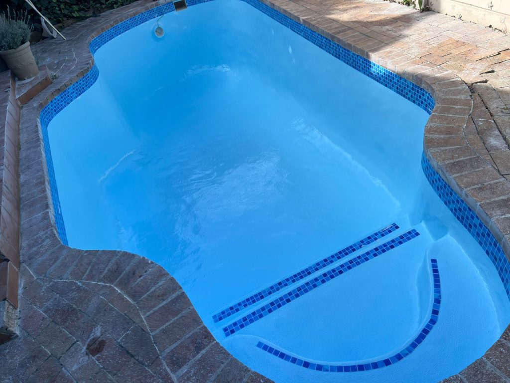 Completed pool renovation ready for the summer