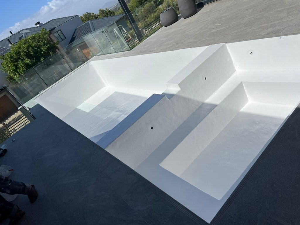 New pool lining cured and ready for the refill