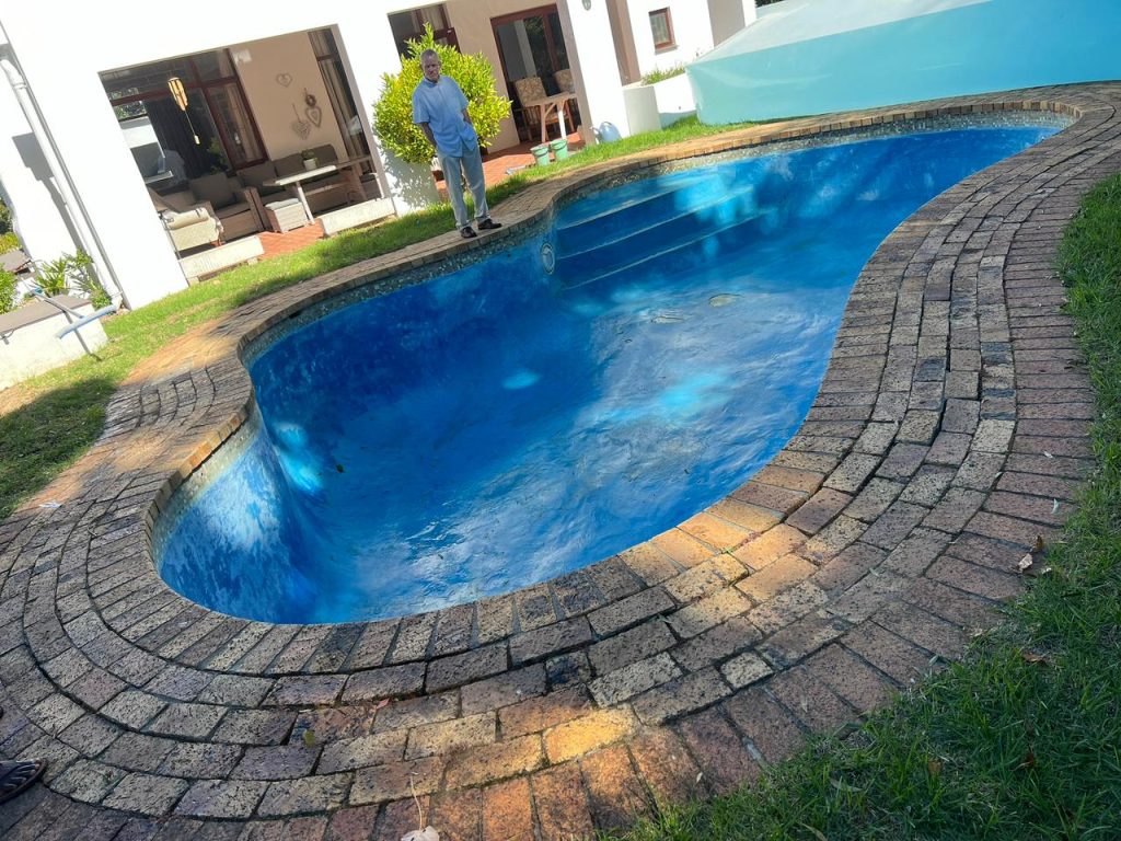 Completed pool renovation ready for the summer