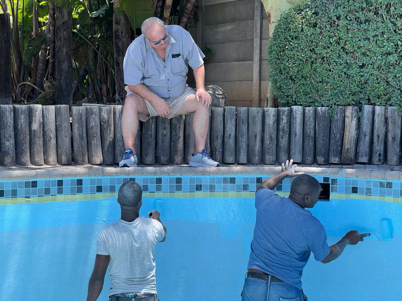 Pool resurfacing and renovation work in progress by Aquatic Pools