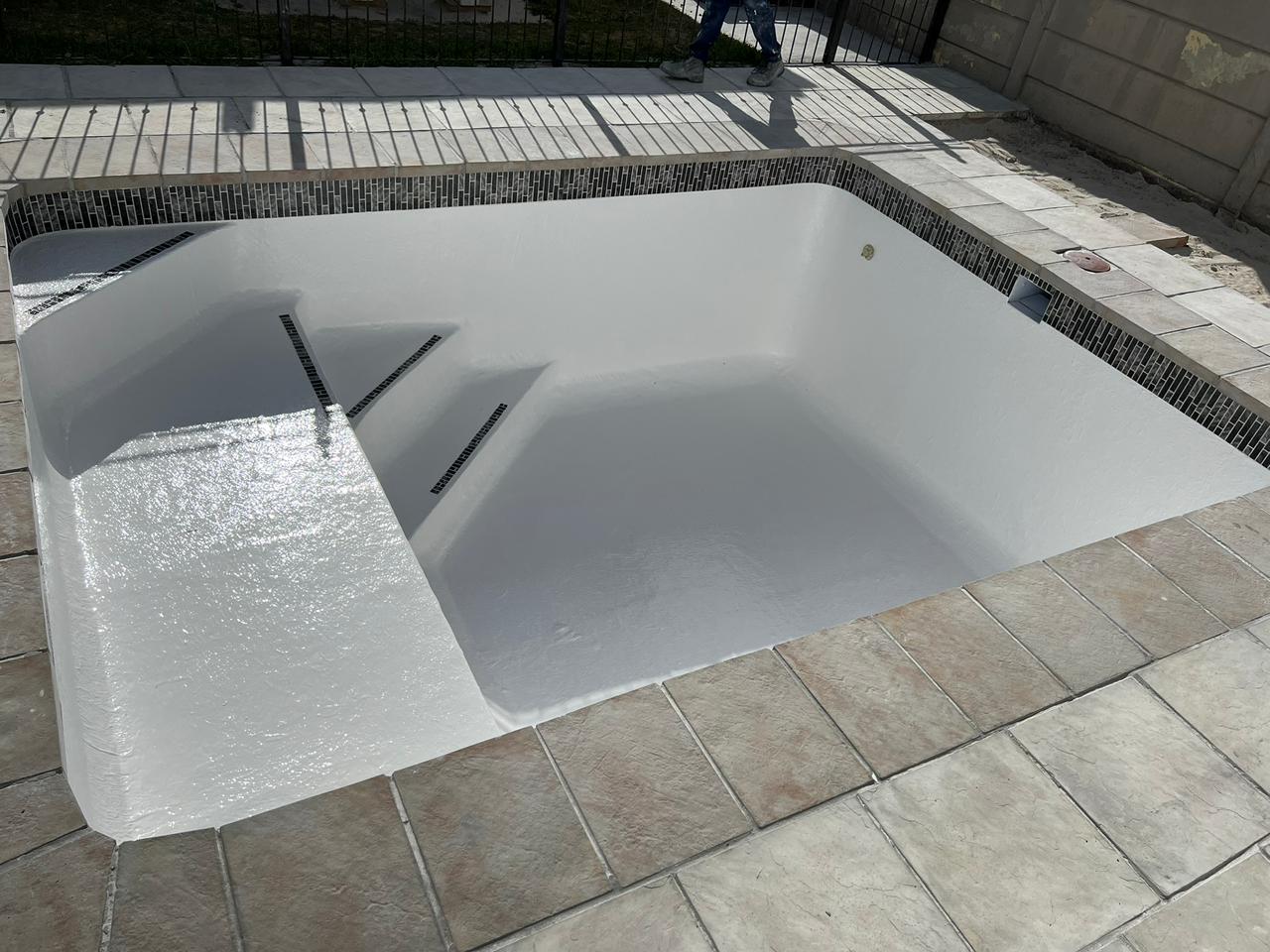Pool surface restoration detail for a Cape Town swimming pool