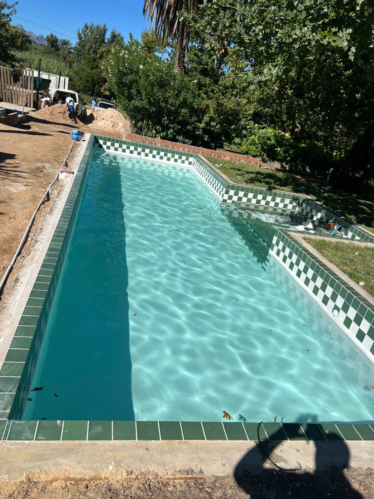 Finished blue pool surface after Aquatic Pools renovation