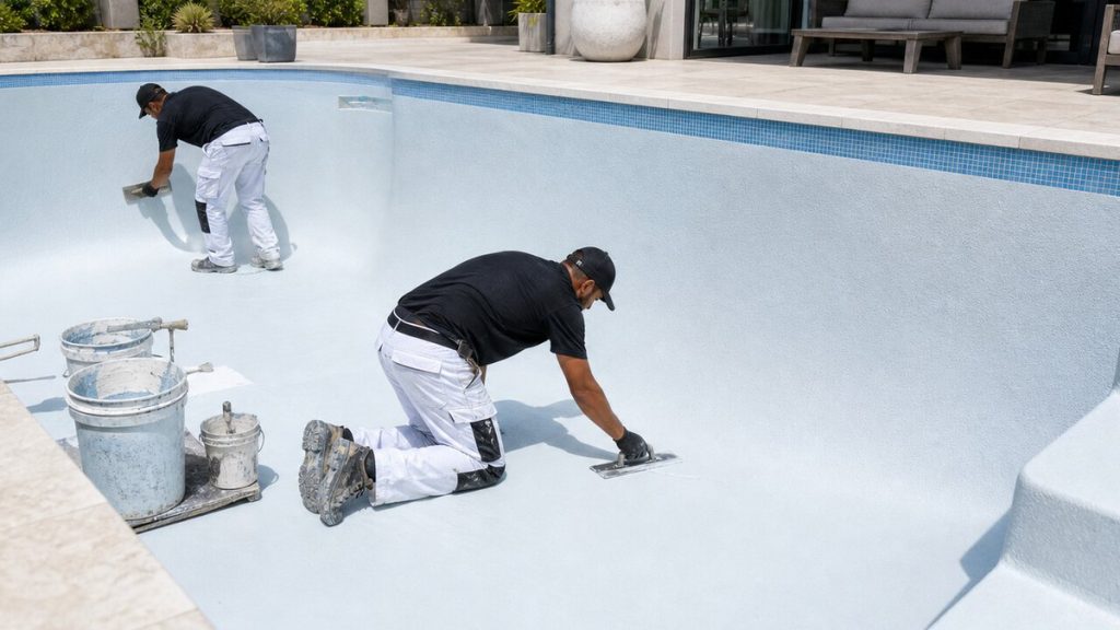 Cleaning and vacuuming a swimming pool to remove stains in Cape Town