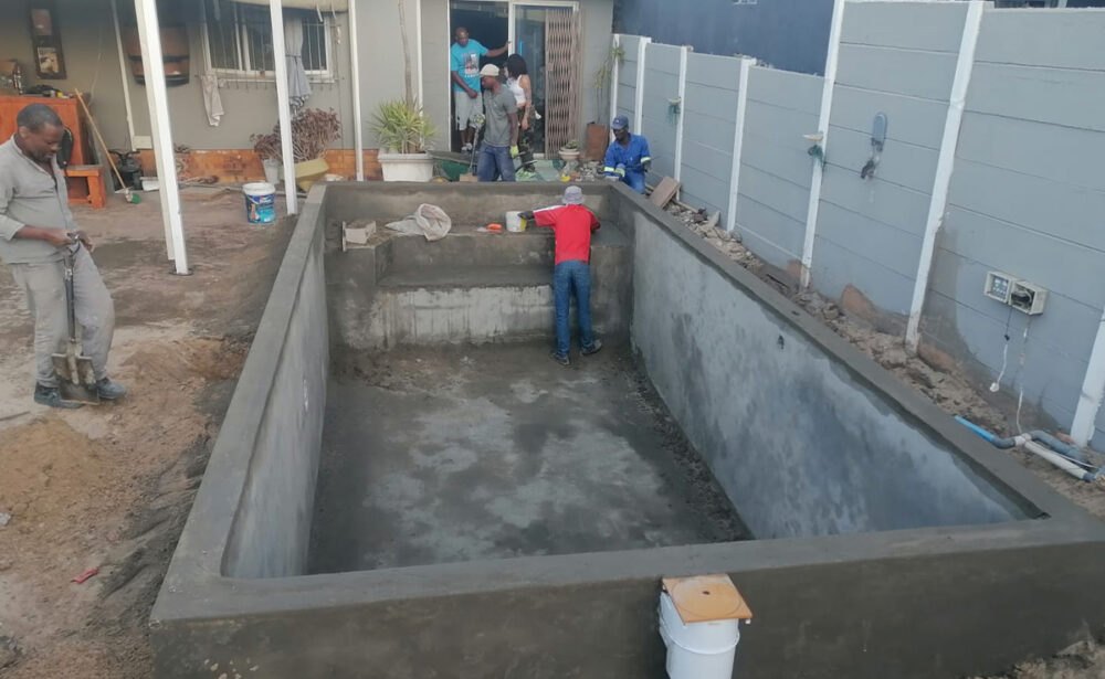 New swimming pool under construction in Brackenfell