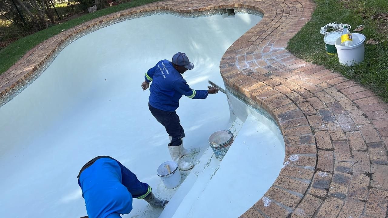 Marbelite swimming pool resurfacing in progress in Cape Town