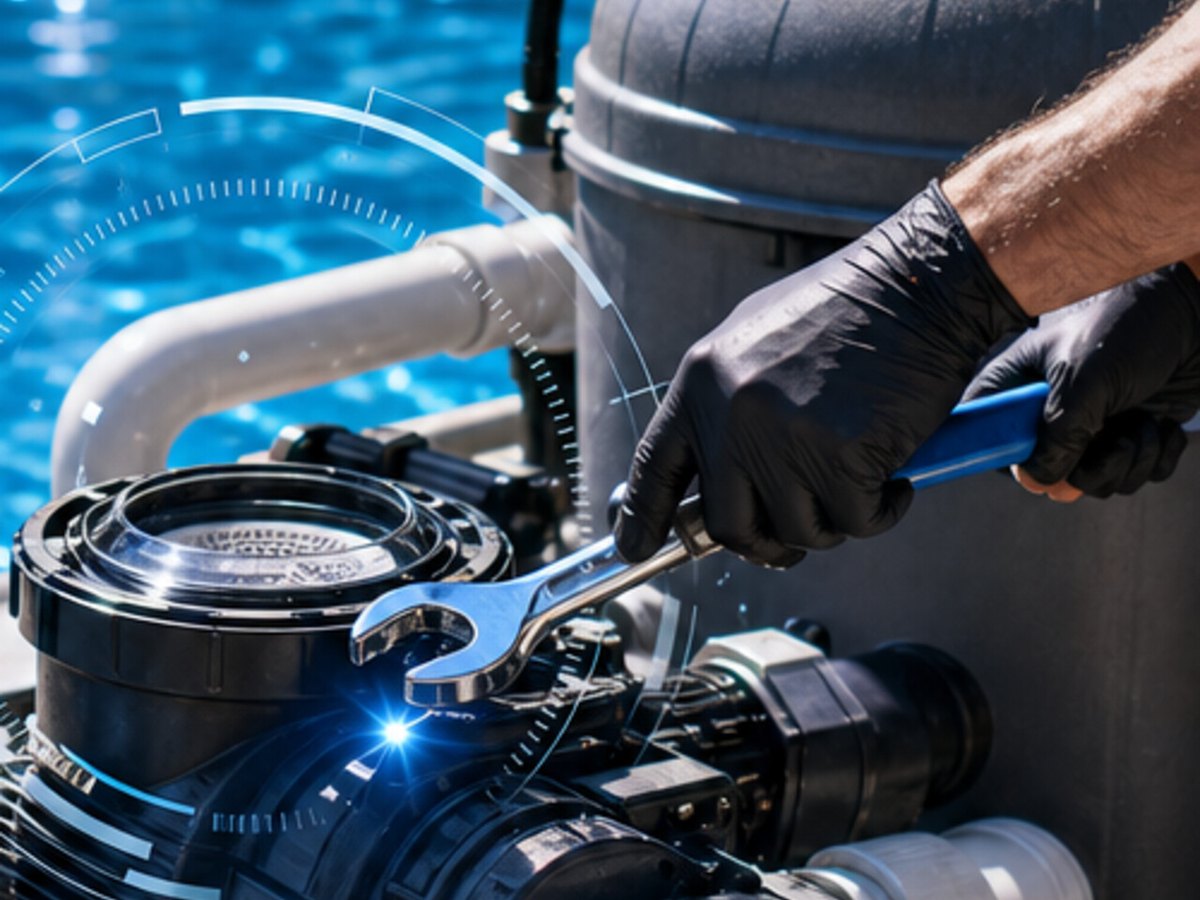 Servicing a pool pump and filter in Parow